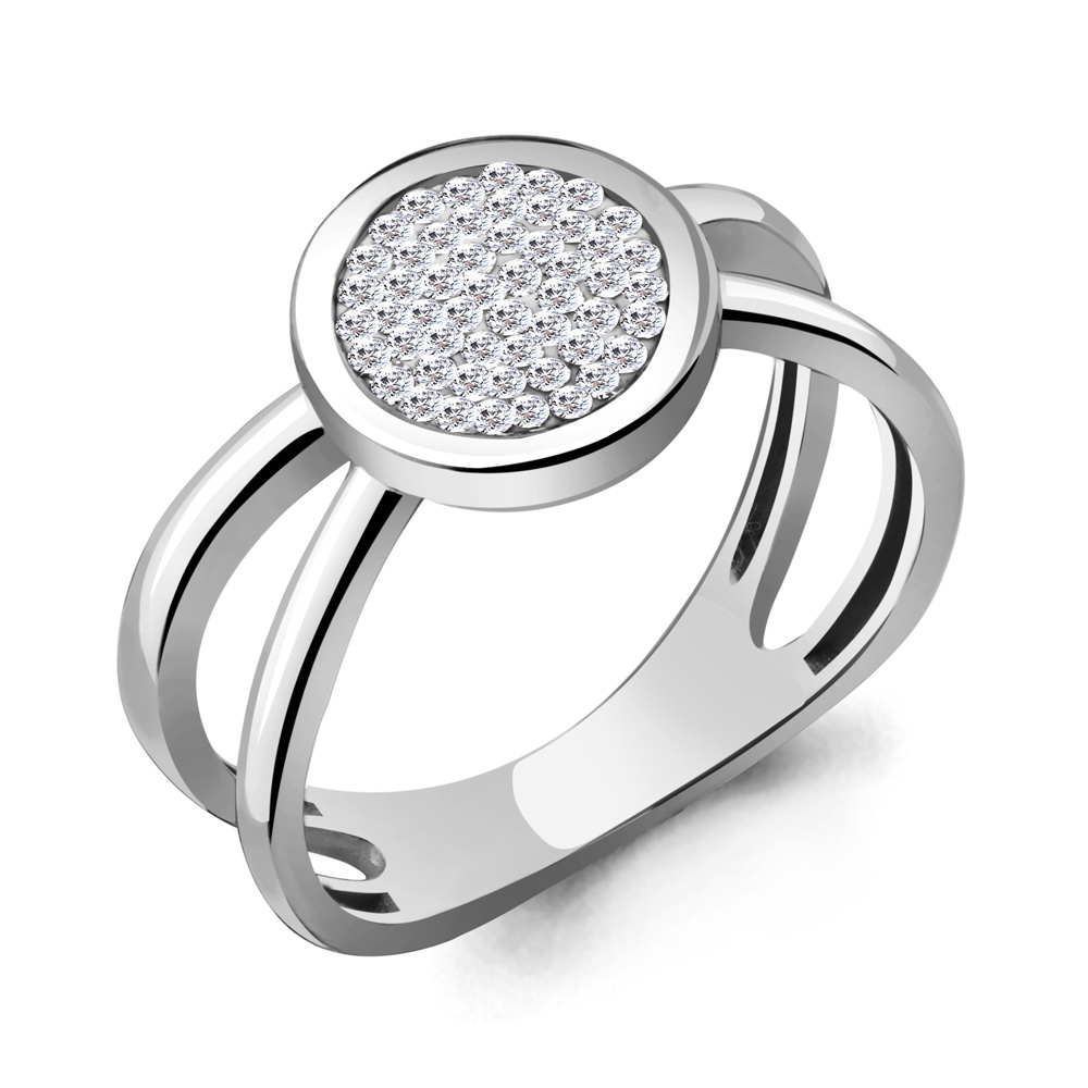 Кольцо из серебра с ювелирным стеклом