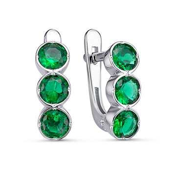 Серьги из&nbsp;серебра с&nbsp;кварцем