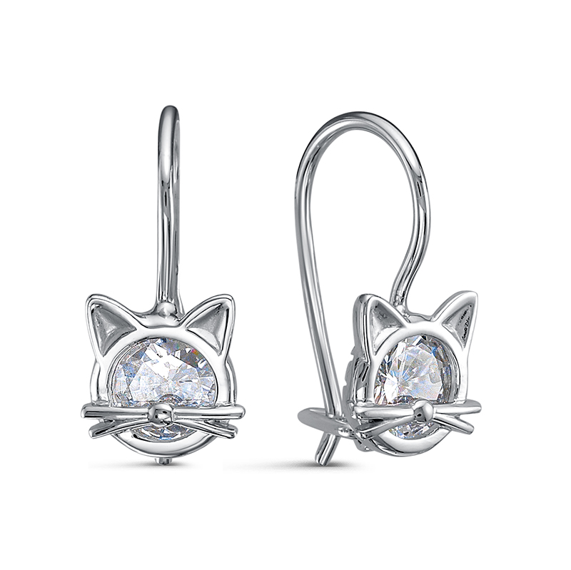 Серьги из&nbsp;серебра с&nbsp;фианитом