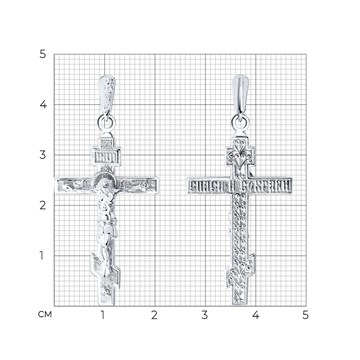 Крест из белого золота