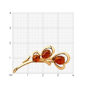 Брошь из&nbsp;серебра с&nbsp;янтарем