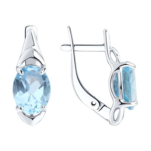 Серьги из серебра с топазом Серьги из серебра с топазом