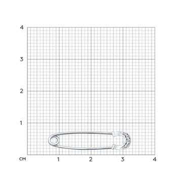 Булавка из серебра с фианитом
