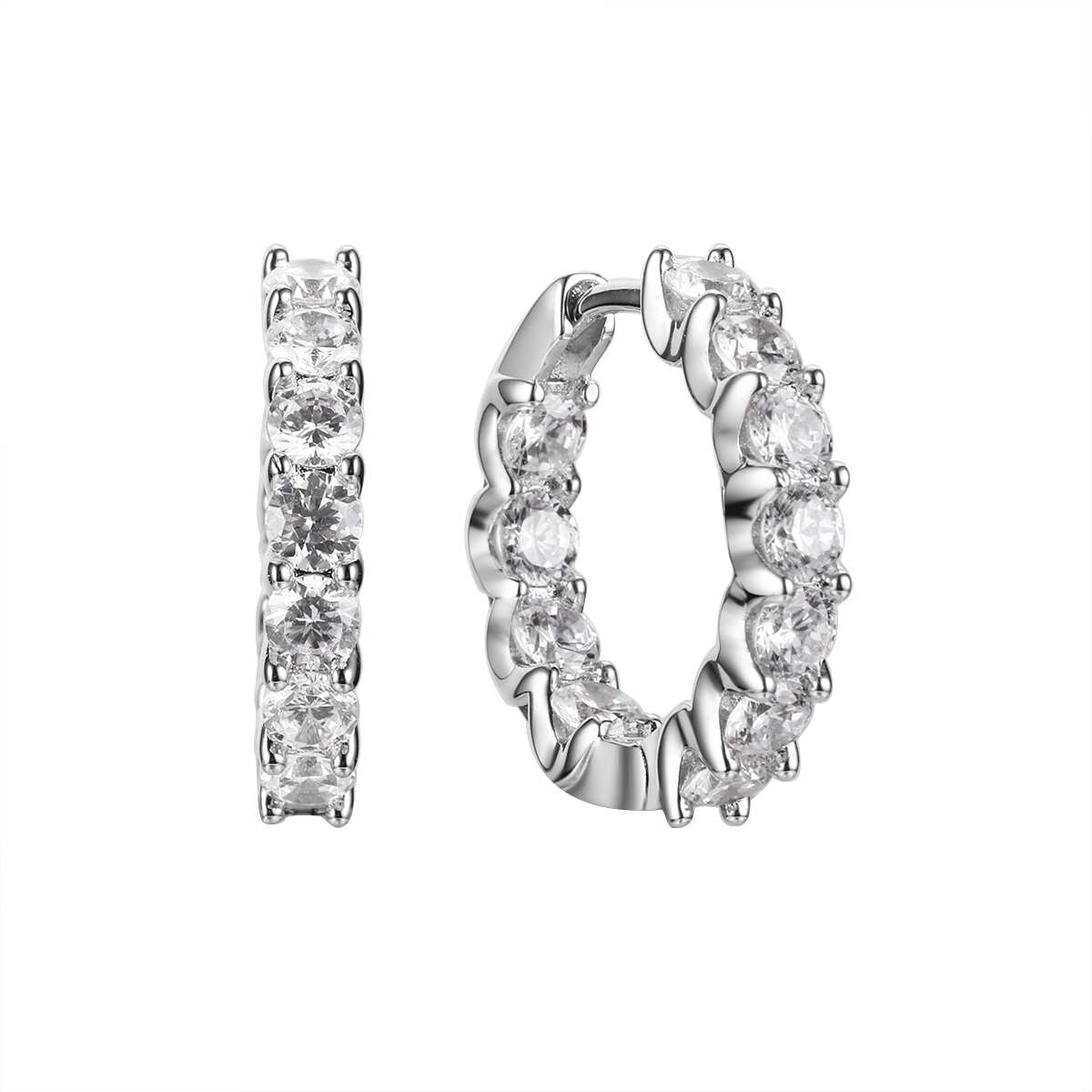 Серьги из серебра с фианитом Серьги из серебра с фианитом