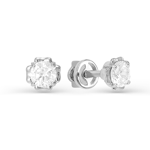 Серьги из серебра с фианитом Серьги из серебра с фианитом