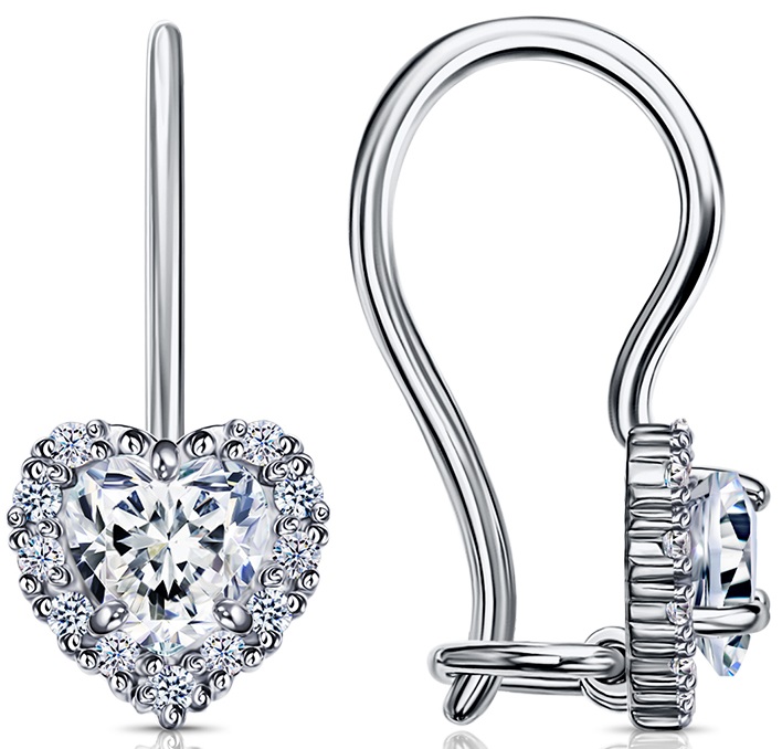 Серьги из&nbsp;серебра с&nbsp;фианитом