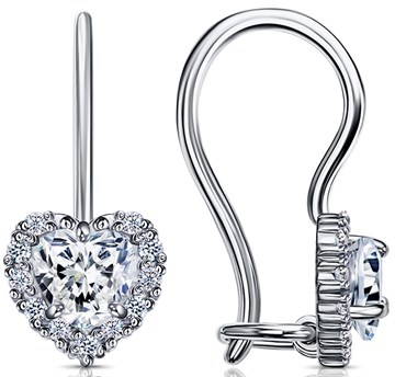 Серьги из&nbsp;серебра с&nbsp;фианитом