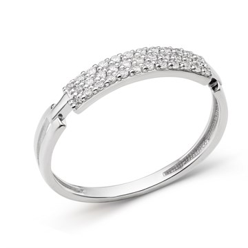 Кольцо из&nbsp;белого золота с&nbsp;фианитом