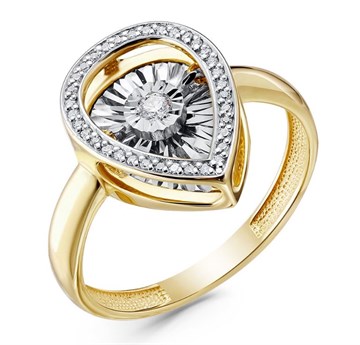 Кольцо из&nbsp;лимонного золота с&nbsp;Бриллиантом