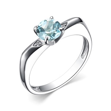 Кольцо из&nbsp;серебра с&nbsp;Бриллиантом и&nbsp;топазом