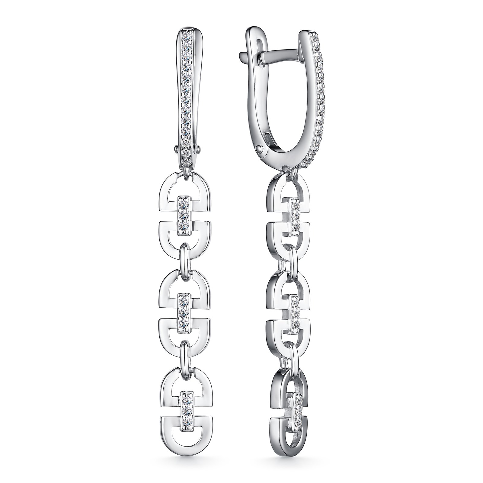 Серьги из&nbsp;серебра с&nbsp;фианитом