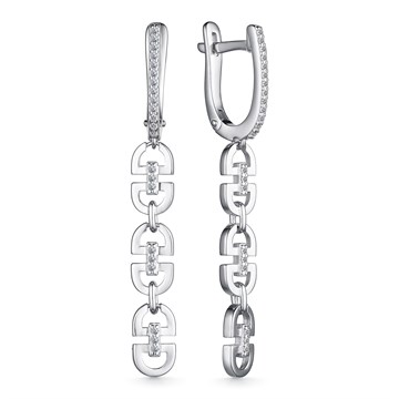 Серьги из&nbsp;серебра с&nbsp;фианитом