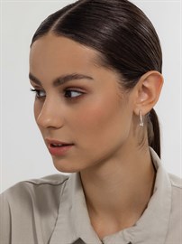 Серьги из серебра с Бриллиантом