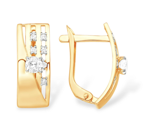 Серьги из&nbsp;золота с&nbsp;фианитом