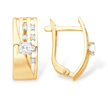 Серьги из&nbsp;золота с&nbsp;фианитом