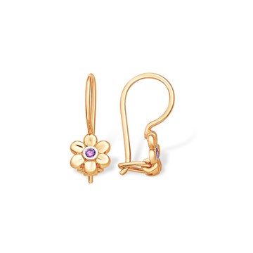 Серьги из золота с фианитом
