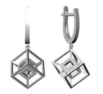 Серьги из золота с Бриллиантом