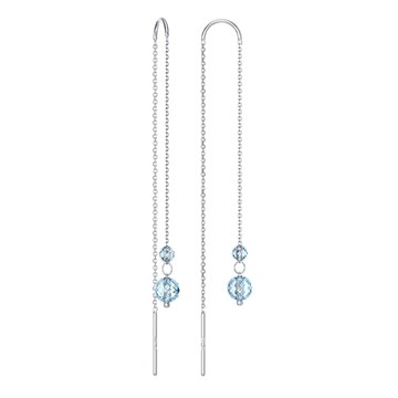 Серьги из серебра с топазом