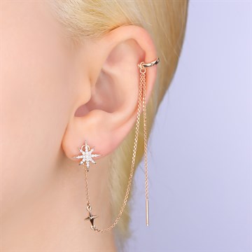 Серьги из золота с фианитом