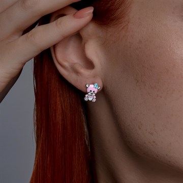 Серьги из серебра с эмалью
