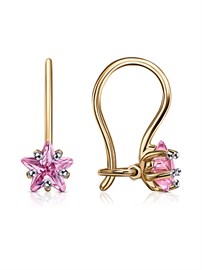 Серьги из золота с фианитом