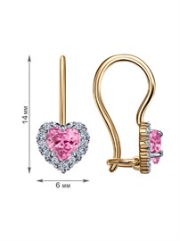 Серьги из золота с фианитом