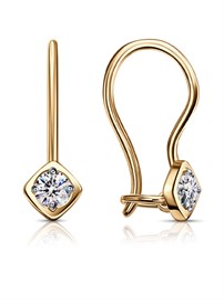 Серьги из золота с фианитом