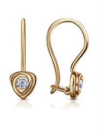 Серьги из золота с фианитом