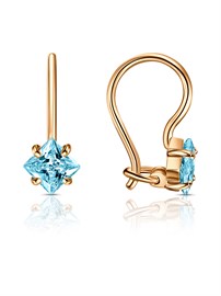 Серьги из золота с фианитом
