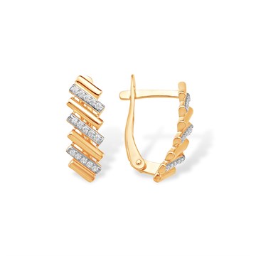 Серьги из золота с фианитом