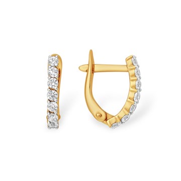 Серьги из золота с фианитом