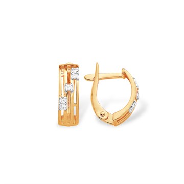Серьги из золота с фианитом