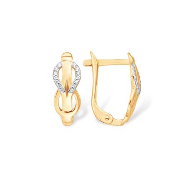 Серьги из золота с фианитом