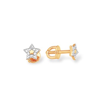 Серьги из золота с фианитом