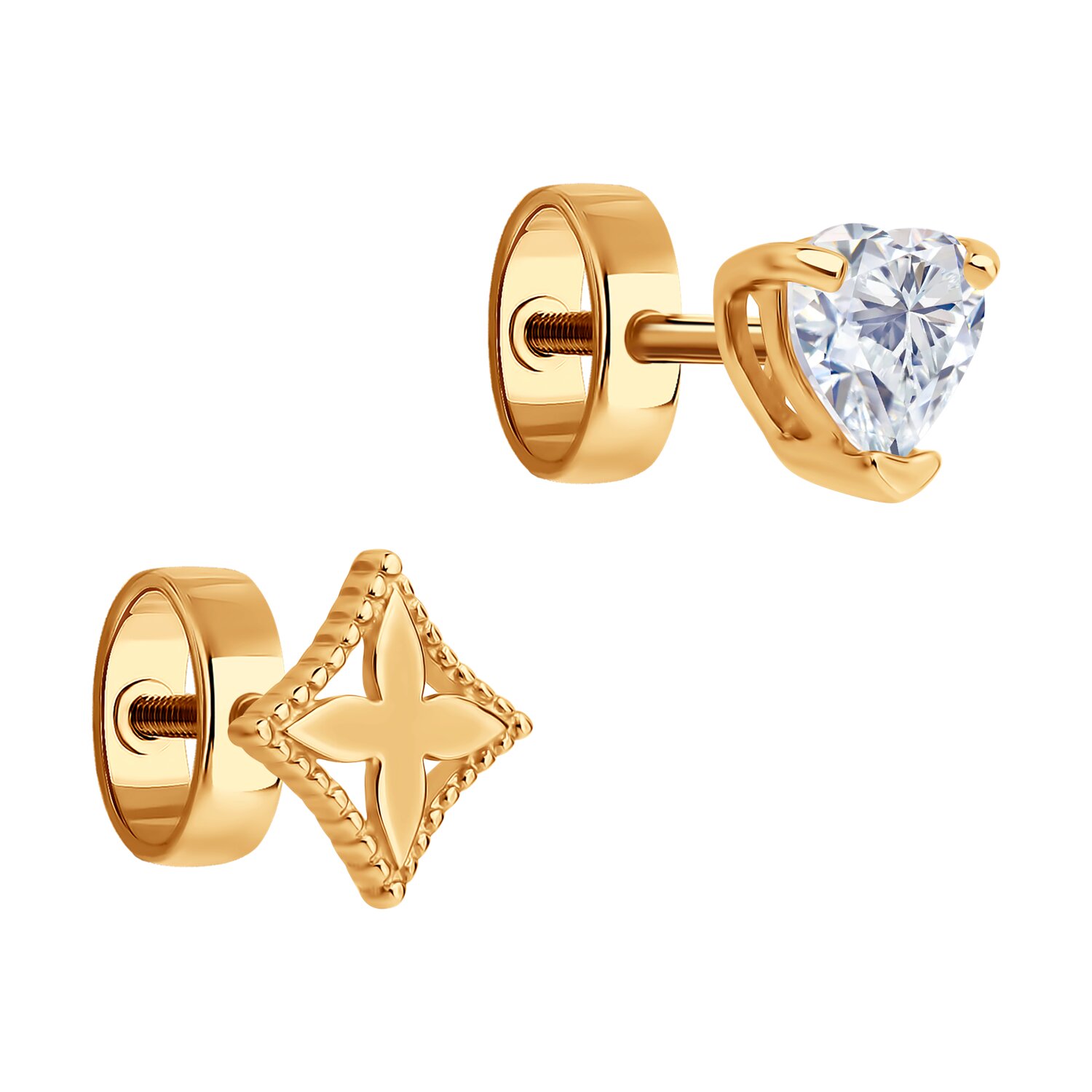 Серьги из&nbsp;золота с&nbsp;фианитом