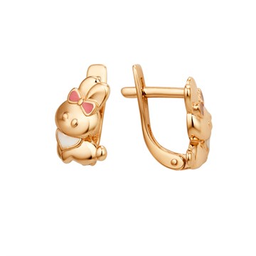 Серьги из золота с эмалью