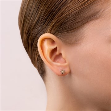 Серьги из золота с фианитом