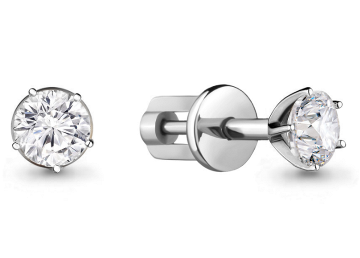 Серьги из серебра с фианитом