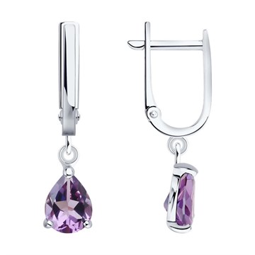 Серьги из серебра с Аметистом