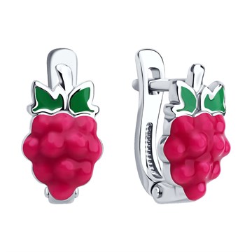 Серьги из серебра с эмалью