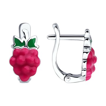 Серьги из серебра с эмалью