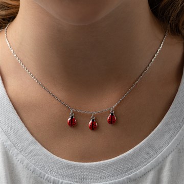 Колье из серебра с эмалью