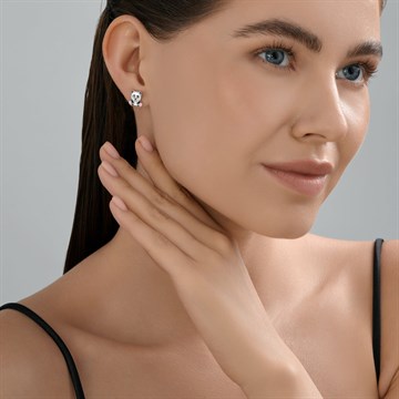 Серьги из серебра с эмалью