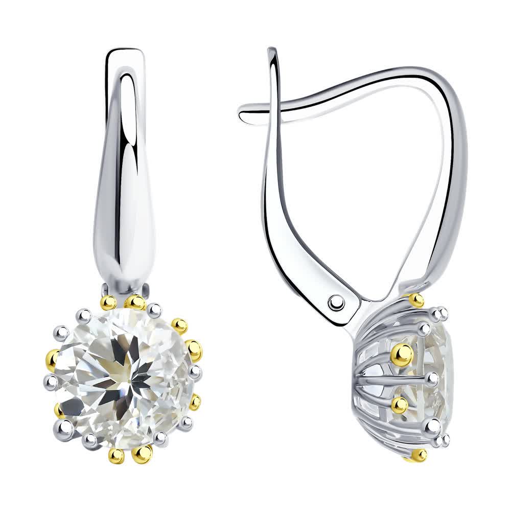 Серьги из серебра c Горным хрусталем