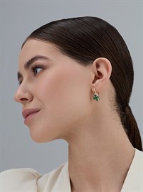 Серьги из золота с изумрудом и Бриллиантом
