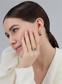 Серьги из золота с изумрудом и Бриллиантом