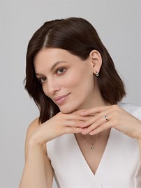Серьги из золота с изумрудом и Бриллиантом