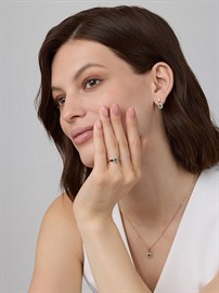 Серьги из золота с изумрудом и Бриллиантом