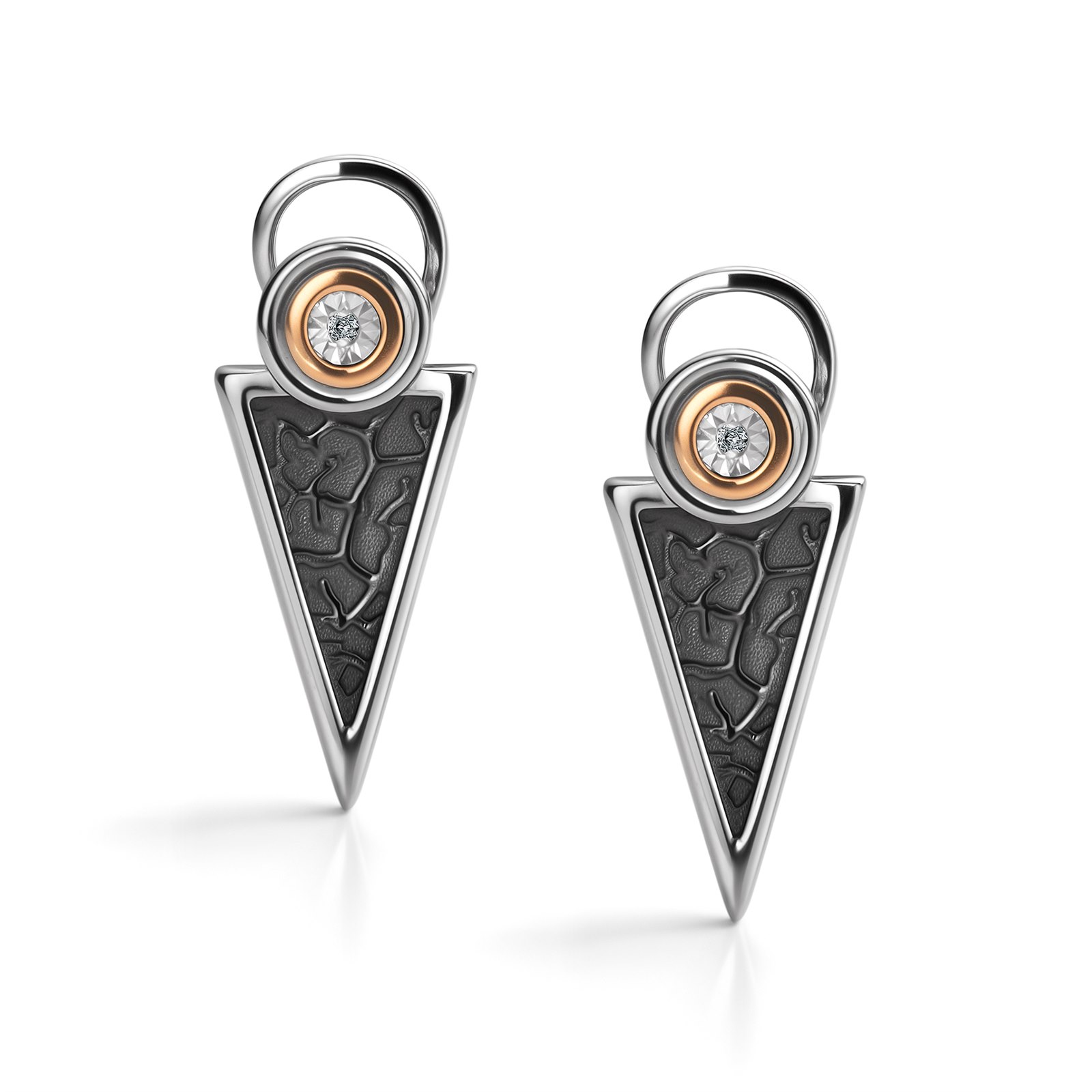 Серьги из серебра с Бриллиантом