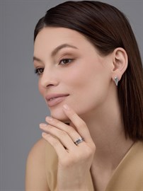 Кольцо из серебра с Бриллиантом